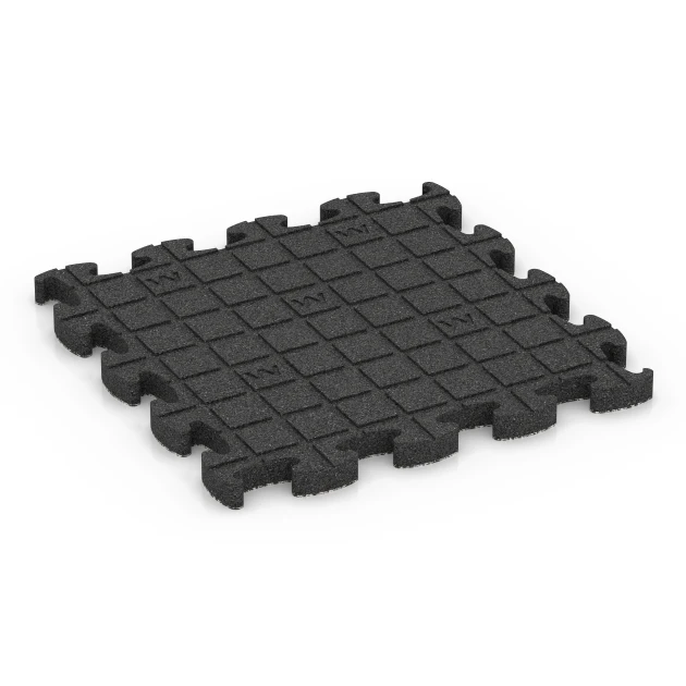 Aufsicht auf die Unterseite, also die Bodenseite von WARCO-Formteil 6878 - Fitnes podlaha Max im Format 44,6 x 44,6 × 2,8 cm.