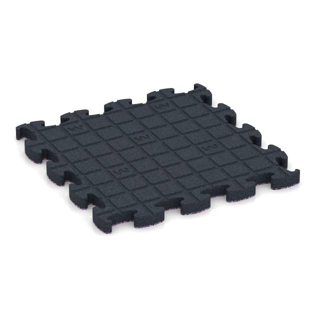 Aufsicht auf die Unterseite, also die Bodenseite von WARCO-Formteil 6882 - Fitnes podlaha Max im Format 44,6 x 44,6 × 2,8 cm.