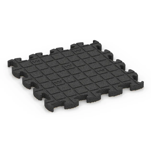 Aufsicht auf die Unterseite, also die Bodenseite von WARCO-Formteil 6883 - Fitnes podlaha Max im Format 46 x 46 × 2,8 cm.