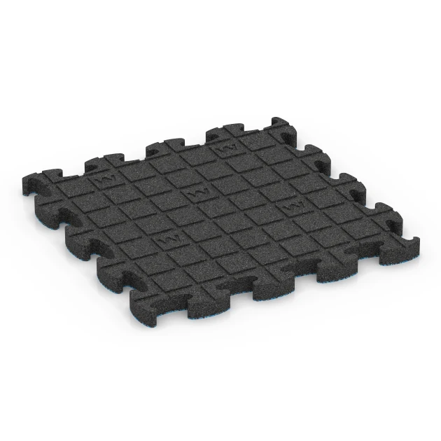 Aufsicht auf die Unterseite, also die Bodenseite von WARCO-Formteil 6884 - Fitnes podlaha Max im Format 44,6 x 44,6 × 2,8 cm.