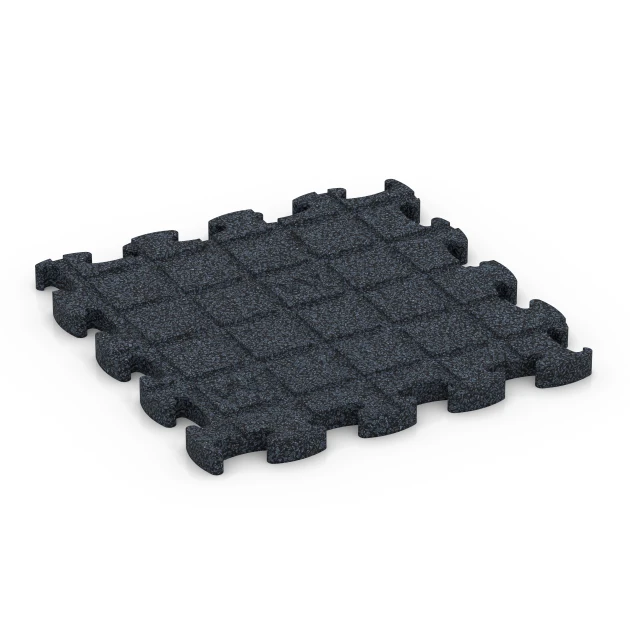 Aufsicht auf die Unterseite, also die Bodenseite von WARCO-Formteil 6958 - Fitness Premium športová podlaha im Format 28,9 x 28,9 x 1,8 cm.