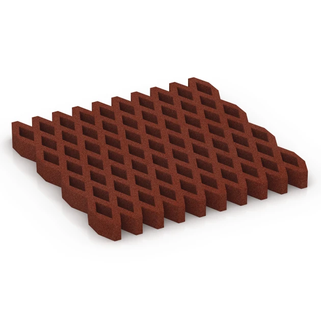 Aufsicht auf die Unterseite, also die Bodenseite von WARCO-Formteil 7013 - Bezpečnostná trávniková mreža im Format 100 × 100 × 8 cm.