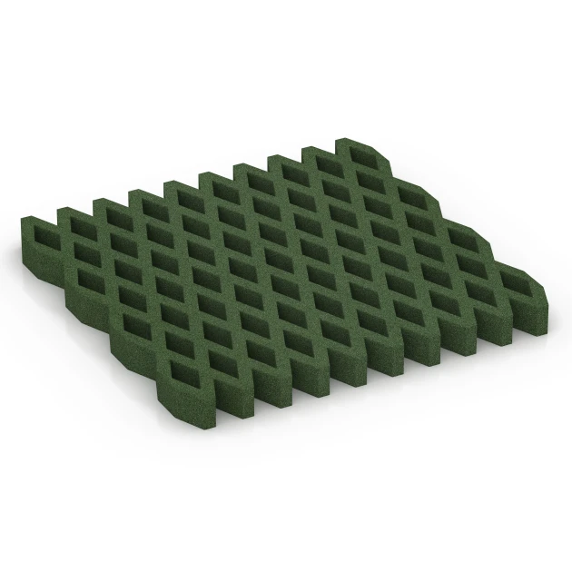Aufsicht auf die Unterseite, also die Bodenseite von WARCO-Formteil 7014 - Bezpečnostná trávniková mreža im Format 100 × 100 × 8 cm.