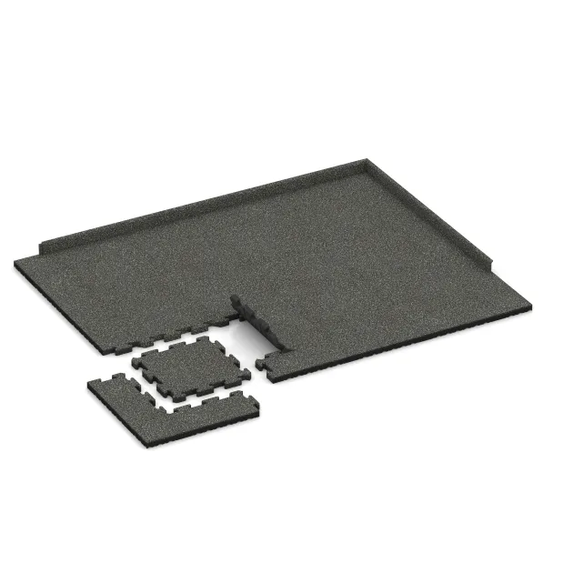 Typische Verlegung oder Einbausituation für den Artikel 5899 von WARCO - Exteriérová eventová dlaždica, Farbton Tmavý šedý granit in der Abmessung 500 x 500 x 40 mm.