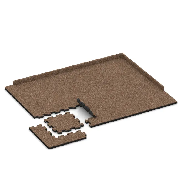 Typische Verlegung oder Einbausituation für den Artikel 5904 von WARCO - Exteriérová eventová dlaždica, Farbton Kôra a Basto in der Abmessung 500 x 500 x 40 mm.