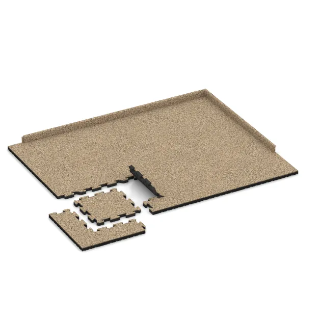 Typische Verlegung oder Einbausituation für den Artikel 5907 von WARCO - Exteriérová eventová dlaždica, Farbton Travertín in der Abmessung 500 x 500 x 40 mm.
