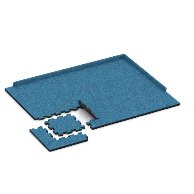 Typische Verlegung oder Einbausituation für den Artikel 5909 von WARCO - Exteriérová eventová dlaždica, Farbton Atlantic in der Abmessung 500 x 500 x 40 mm.