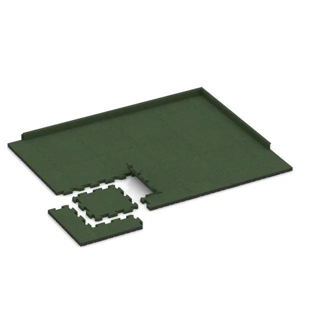 Typische Verlegung oder Einbausituation für den Artikel 5882 von WARCO - Exteriérová eventová dlaždica, Farbton Trávová zelená in der Abmessung 500 x 500 x 40 mm.