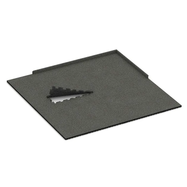 Typische Verlegung oder Einbausituation für den Artikel 6070 von WARCO - Exteriérová eventová dlaždica, Farbton Tmavý šedý granit in der Abmessung 1000 x 1000 x 40 mm.
