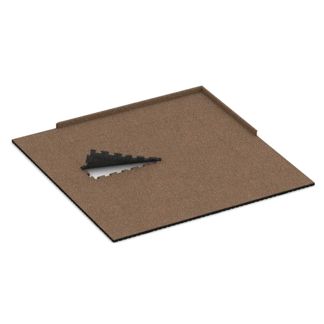 Typische Verlegung oder Einbausituation für den Artikel 5890 von WARCO - Exteriérová eventová dlaždica, Farbton Kôra a Basto in der Abmessung 1000 x 1000 x 40 mm.