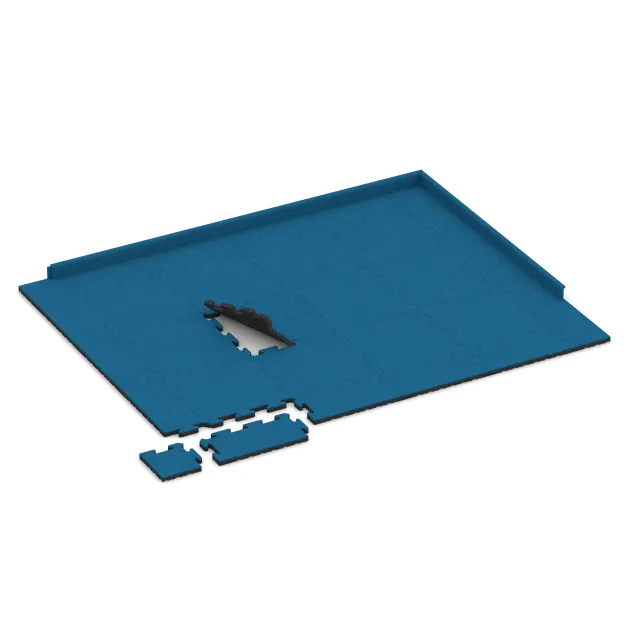 Typische Verlegung oder Einbausituation für den Artikel 5296 von WARCO - Dlaždica k bazénu, Farbton Nebe modrá in der Abmessung 500 x 500 x 30 mm.