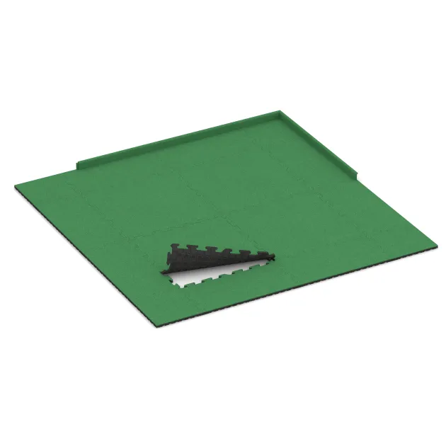 Typische Verlegung oder Einbausituation für den Artikel 6011 von WARCO - Fitness Ochranná Podložka, Farbton Jarná zelená in der Abmessung 1000 x 1000 x 30 mm.