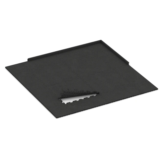 Typische Verlegung oder Einbausituation für den Artikel 3372 von WARCO - Fitness Ochranná Podložka, Farbton Antracit in der Abmessung 1000 x 1000 x 30 mm.