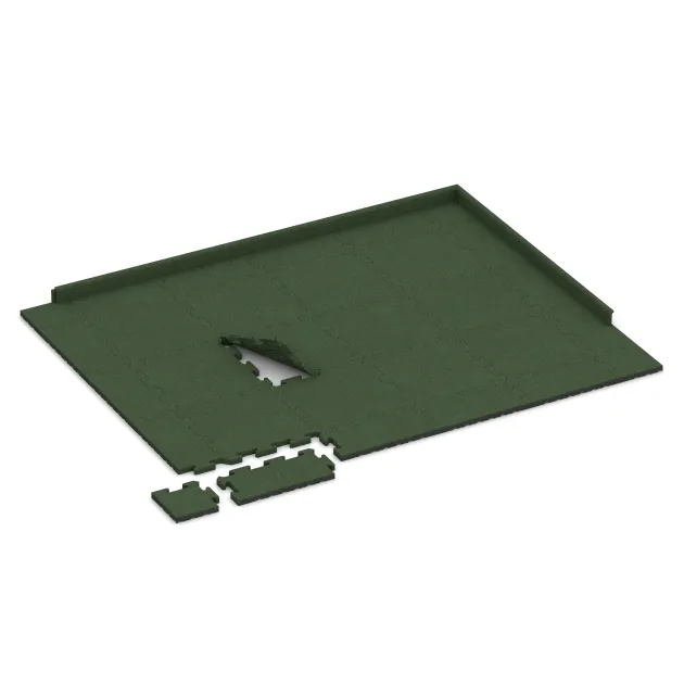 Typische Verlegung oder Einbausituation für den Artikel 4912 von WARCO - Okrajová doska HD, Farbton Trávová zelená in der Abmessung 500 x 235 x 30 mm.
