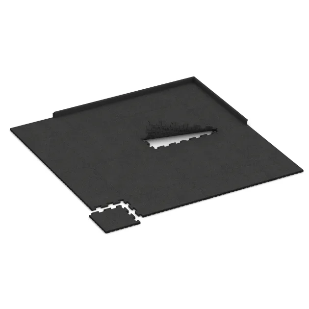 Typische Verlegung oder Einbausituation für den Artikel 5085 von WARCO - Rohová doska HD, Farbton Antracit in der Abmessung 485 x 485 x 30 mm.