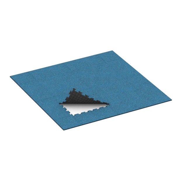 Typische Verlegung oder Einbausituation für den Artikel 0296 von WARCO - Gumová krytina na schody, Farbton Atlantik in der Abmessung 100 x 100 x 1,8 cm | 1,00 m².