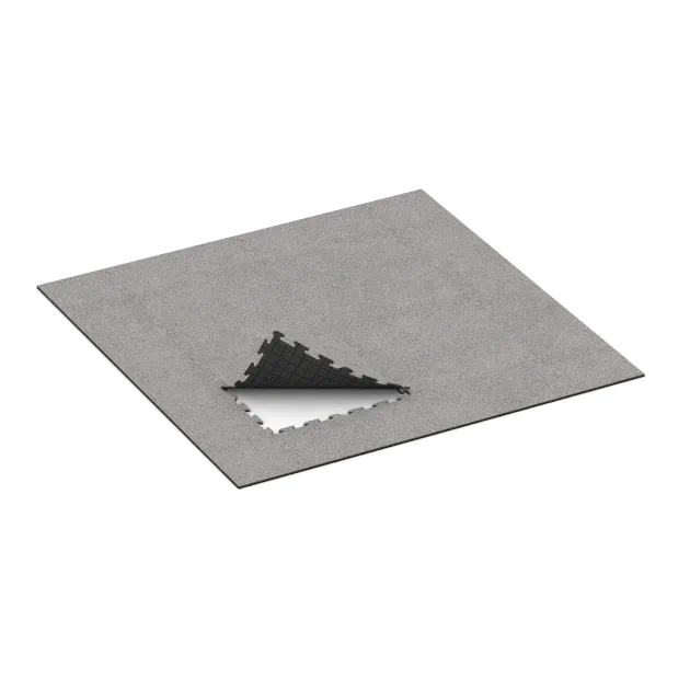 Typische Verlegung oder Einbausituation für den Artikel 4598 von WARCO - Športová doska 1,8 cm, Farbton Šedý melange in der Abmessung 1000 x 1000 x 18 mm.