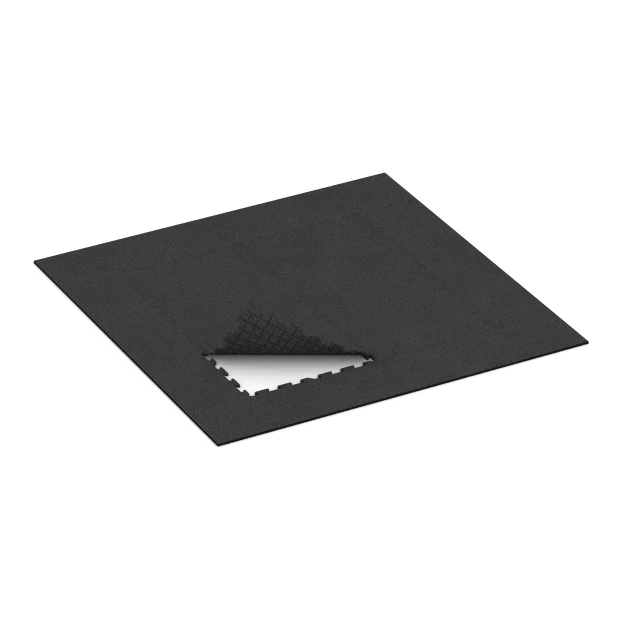 Typische Verlegung oder Einbausituation für den Artikel 0370 von WARCO - Fitness podložka 18 mm, Farbton Antracit in der Abmessung 100 x 100 x 1,8 cm | 1,00 m².