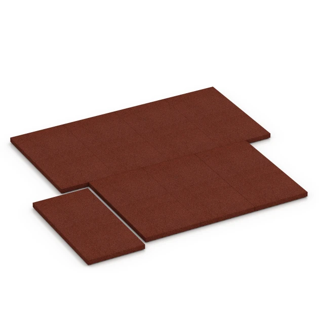 Typische Verlegung oder Einbausituation für den Artikel 6649 von WARCO - Stable Comfort Tile, Farbton Cihlová červená in der Abmessung 100 x 50 x 5 cm.