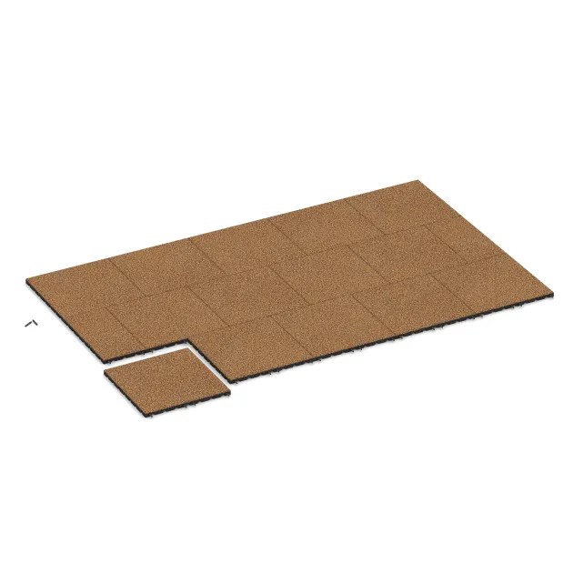Typische Verlegung oder Einbausituation für den Artikel 5481 von WARCO - Terasová dlaždica 3 cm, Farbton Terra Cotta in der Abmessung 500 x 500 x 30 mm.
