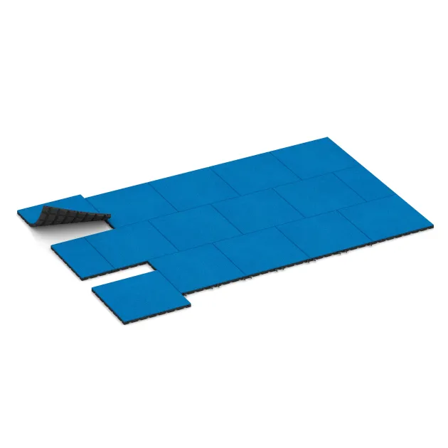 Typische Verlegung oder Einbausituation für den Artikel 0553 von WARCO - Terasová dlaždica 3 cm, Farbton Nebe modrá in der Abmessung 500 x 500 x 30 mm.