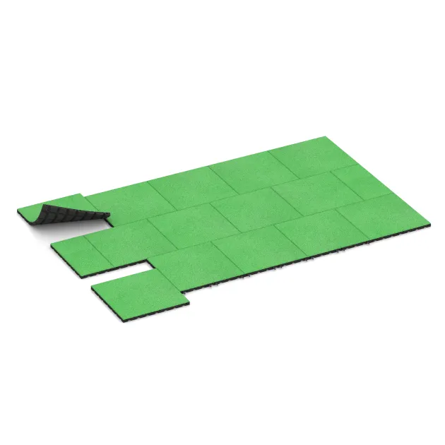 Typische Verlegung oder Einbausituation für den Artikel 0557 von WARCO - Terasová dlaždica 3 cm, Farbton Jarná zelená in der Abmessung 500 x 500 x 30 mm.