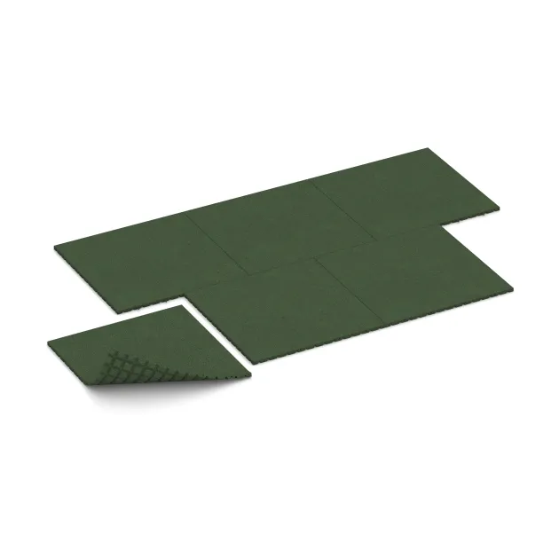 Typische Verlegung oder Einbausituation für den Artikel 3997 von WARCO - Gumená podlahová doska pre psy, Farbton Trávová zelená in der Abmessung 1000 x 1000 x 30 mm.