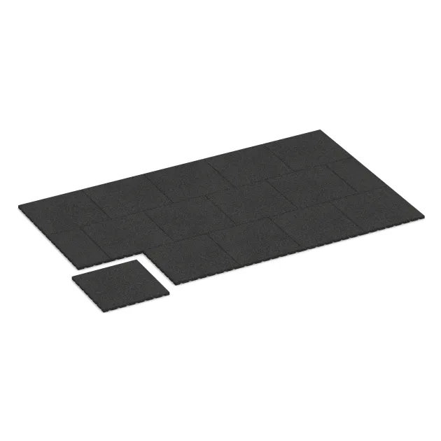 Typische Verlegung oder Einbausituation für den Artikel 0526 von WARCO - Ochranná stenová doska, Farbton Antracit in der Abmessung 500 x 500 x 25 mm.