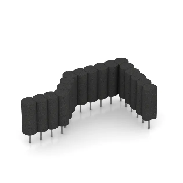 Typische Verlegung oder Einbausituation für den Artikel 2560 von WARCO - Gumová palisáda, Farbton Antracit in der Abmessung ø 250 x 600 mm.
