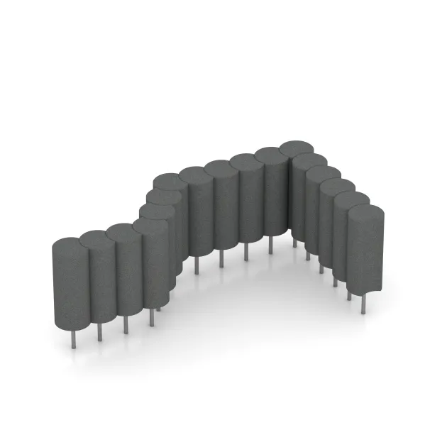 Typische Verlegung oder Einbausituation für den Artikel 2559 von WARCO - Rubber granulate palisade, Farbton Šedý bridlica in der Abmessung ø 250 x 600 mm.