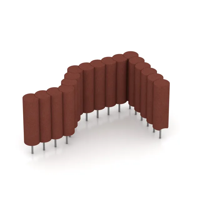 Typische Verlegung oder Einbausituation für den Artikel 2561 von WARCO - Gumová palisáda, Farbton Cihlovo červená in der Abmessung ø 250 x 800 mm.