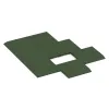 Typische Verlegung oder Einbausituation für den Artikel 0429 von WARCO - Edge tile (one chamfered side), Farbton Trávová zelená in der Abmessung 500 x 500 x 40 mm.