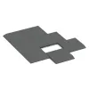 Typische Verlegung oder Einbausituation für den Artikel 0435 von WARCO - Edge tile (one chamfered side), Farbton Šedý bridlica in der Abmessung 500 x 500 x 45 mm.