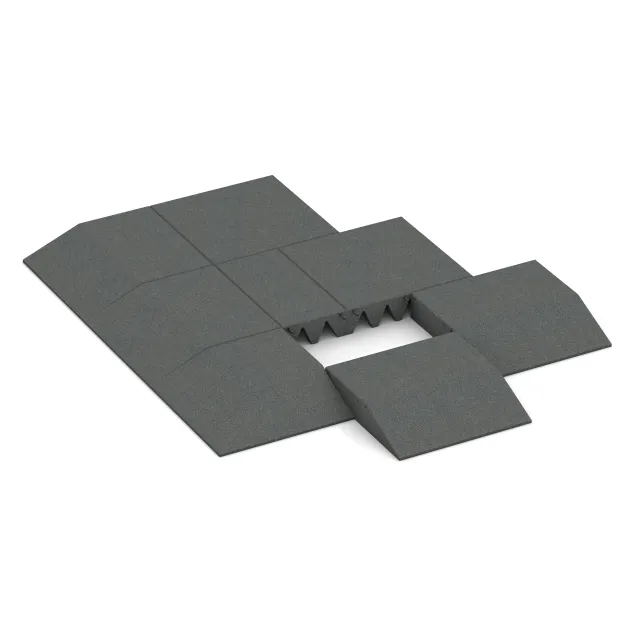 Typische Verlegung oder Einbausituation für den Artikel 0460 von WARCO - Edge tile (one chamfered side), Farbton Šedý bridlica in der Abmessung 500 x 500 x 100 mm.