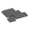 Typische Verlegung oder Einbausituation für den Artikel 0502 von WARCO - Corner tile (two chamfered sides), Farbton Šedý bridlica in der Abmessung 500 x 500 x 100 mm.