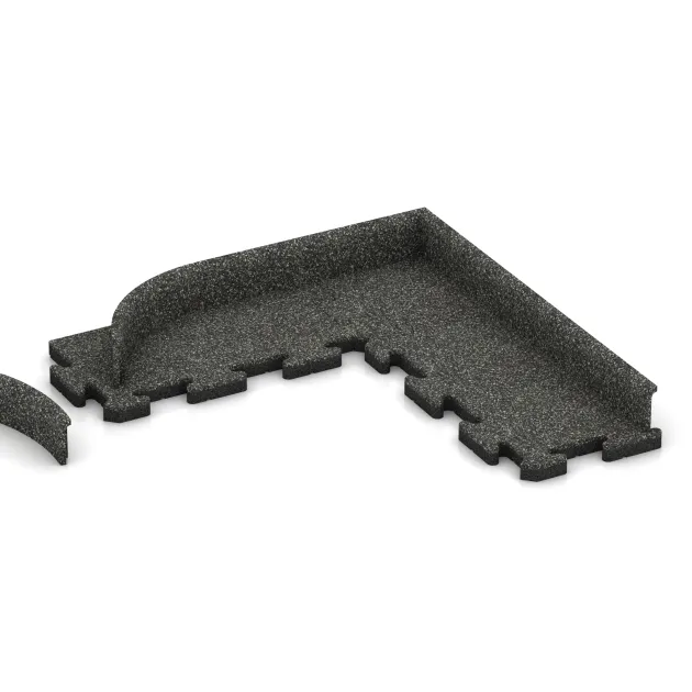 Typische Verlegung oder Einbausituation für den Artikel 2260 von WARCO - Wall protection - skirting board, Farbton Tmavý šedý granit in der Abmessung 750 x 80 x 20 mm.