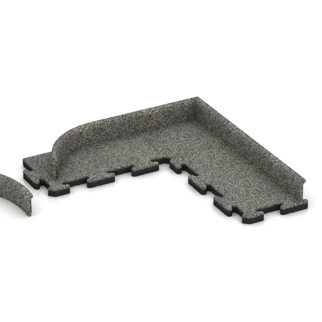 Typische Verlegung oder Einbausituation für den Artikel 2257 von WARCO - Wall protection - skirting board, Farbton Šedý granit in der Abmessung 750 x 80 x 20 mm.