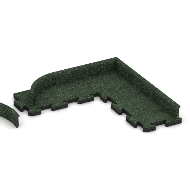 Typische Verlegung oder Einbausituation für den Artikel 2259 von WARCO - Wall protection - skirting board, Farbton Anglická tráva in der Abmessung 750 x 80 x 20 mm.