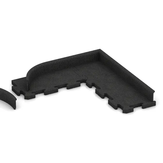 Typische Verlegung oder Einbausituation für den Artikel 2263 von WARCO - Wall protection - skirting board, Farbton Antracit in der Abmessung 750 x 80 x 20 mm.