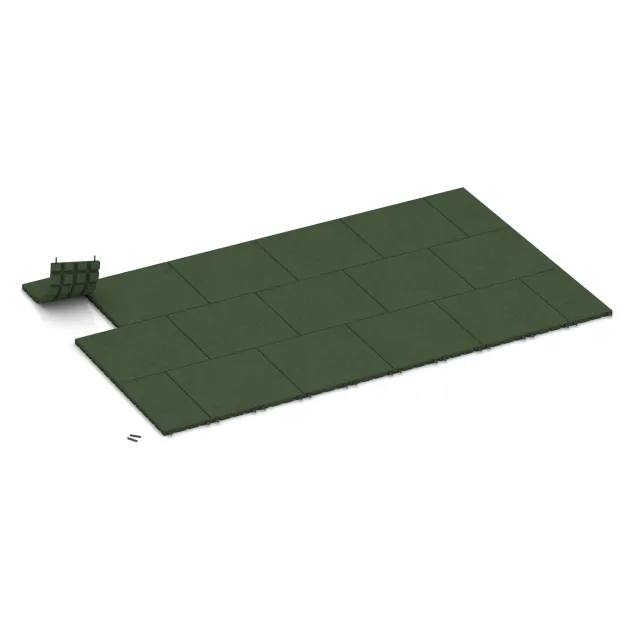 Typische Verlegung oder Einbausituation für den Artikel 0381 von WARCO - Half tile, Farbton Trávová zelená in der Abmessung 500 x 250 x 30 mm.