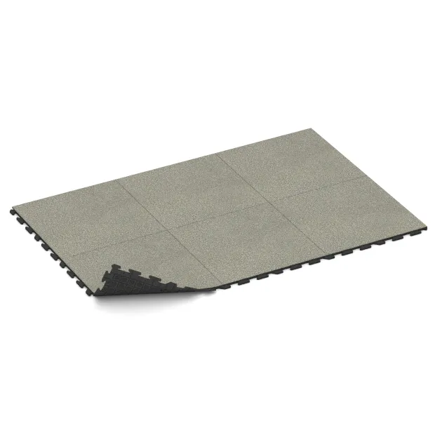 Typische Verlegung oder Einbausituation für den Artikel 1572 von WARCO - Playground flooring, Farbton Svetlý granit in der Abmessung 1000 x 1000 x 30 mm.