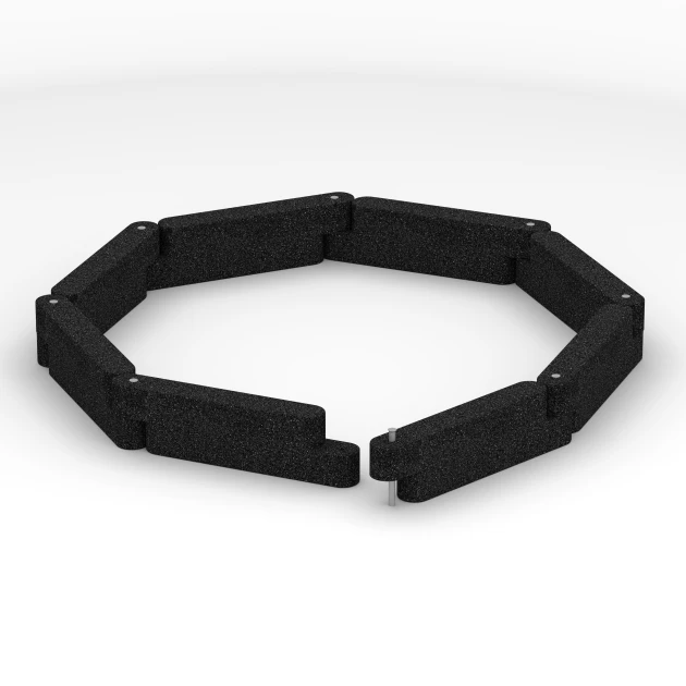 Typische Verlegung oder Einbausituation für den Artikel 6639 von WARCO - Gumový obrubník, Farbton Antracit in der Abmessung 100 x 15 x 30 cm.