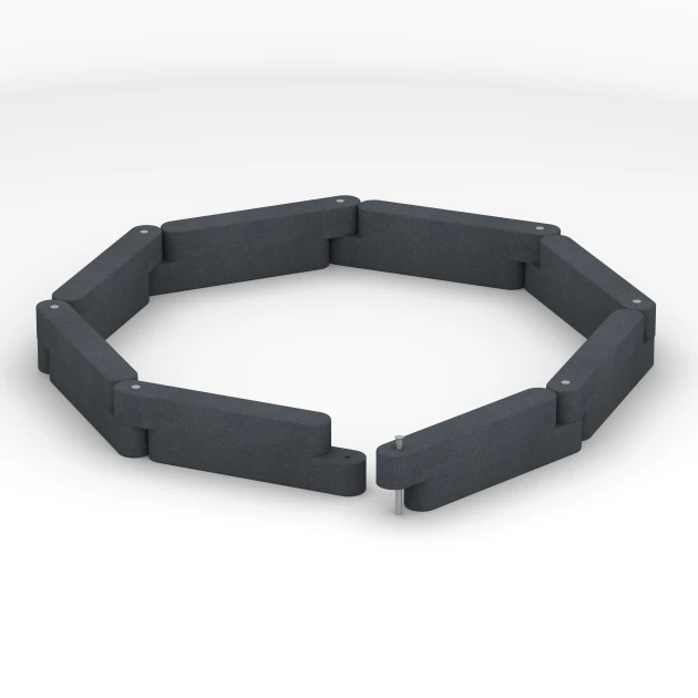 Typische Verlegung oder Einbausituation für den Artikel 6642 von WARCO - Gumový obrubník, Farbton Bridlicová sivá in der Abmessung 100 x 15 x 30 cm.