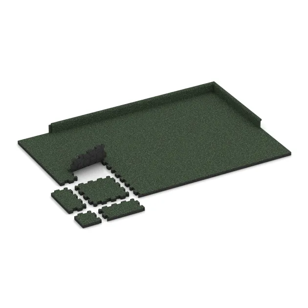 Typische Verlegung oder Einbausituation für den Artikel 4418 von WARCO - Bezšpárová športová plocha, Farbton Anglická tráva in der Abmessung 306 x 306 x 30 mm.