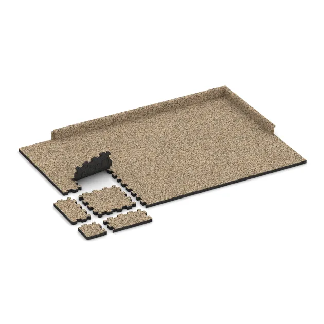 Typische Verlegung oder Einbausituation für den Artikel 6108 von WARCO - Dlaždica k bazénu bez škár, Farbton Travertín in der Abmessung 306 x 306 x 30 mm.