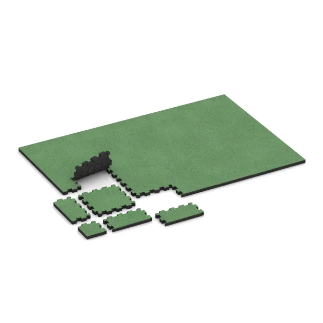 Typische Verlegung oder Einbausituation für den Artikel 4250 von WARCO - Bezšpárová športová plocha, Farbton Bledozelená in der Abmessung 306 x 306 x 30 mm.