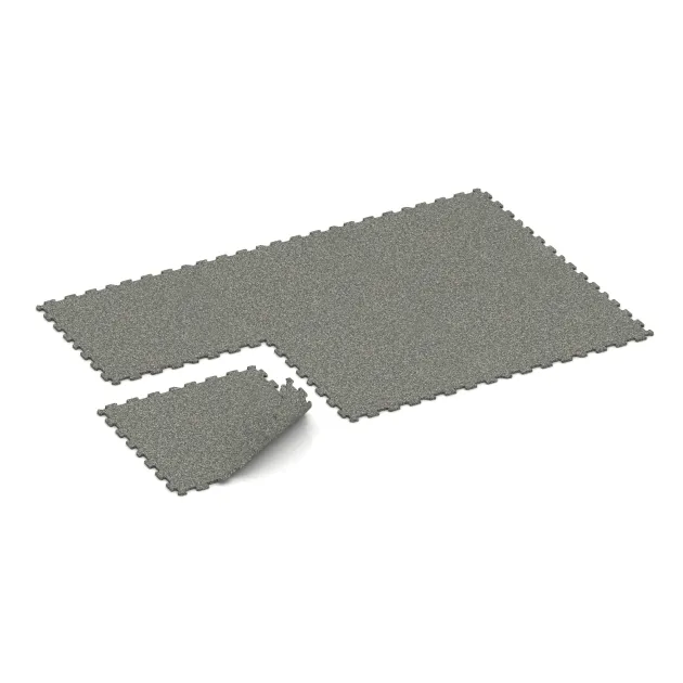 Typische Verlegung oder Einbausituation für den Artikel 1097 von WARCO - Športová podlaha Kompakt, Farbton Šedý granit in der Abmessung 970 x 970 x 16 mm.