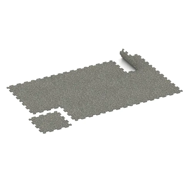 Typische Verlegung oder Einbausituation für den Artikel 0883 von WARCO - Športová podlaha Kompakt, Farbton Šedý granit in der Abmessung 485 x 485 x 8 mm.