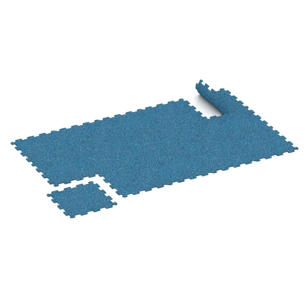 Typische Verlegung oder Einbausituation für den Artikel 0892 von WARCO - Športová podlaha Kompakt, Farbton Atlantic in der Abmessung 485 x 485 x 8 mm.