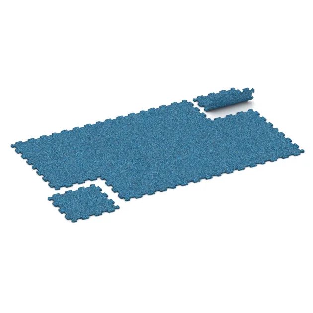 Typische Verlegung oder Einbausituation für den Artikel 0968 von WARCO - Športová podlaha Kompakt, Farbton Atlantic in der Abmessung 485 x 485 x 16 mm.